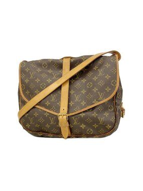 Louis Vuitton Shoulder Bag Monogram Saumur 35 Brown